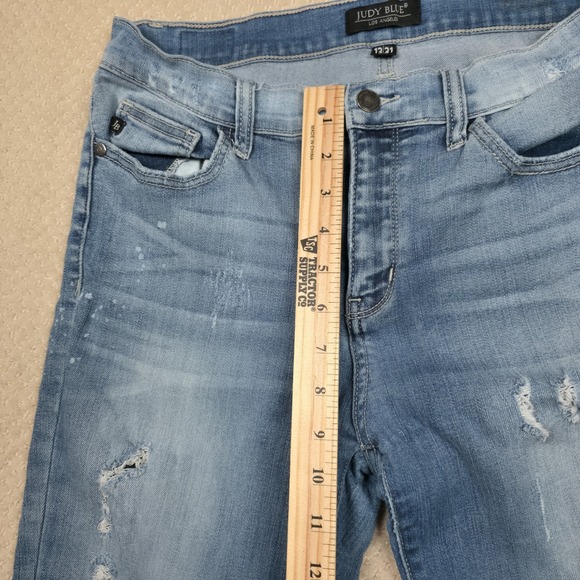 Judy‎ Blue Hayride Jeans Womens 13/31 Distressed Ripped Paint Splatter Mid Rise - Picture 8 of 11